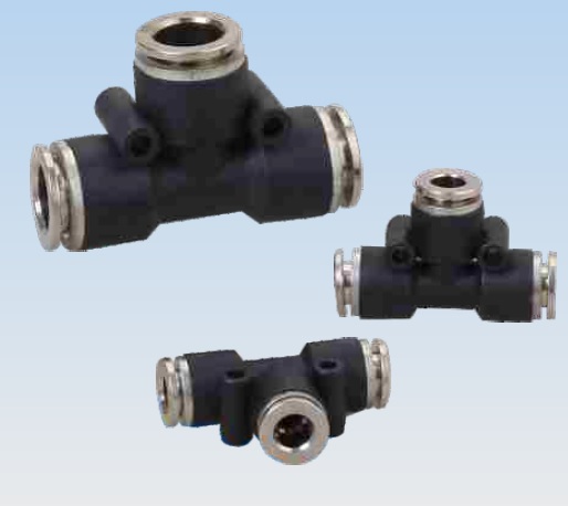 CONEXION RAPIDA EN T CAÑO 5/16″ PLASTICO METAL