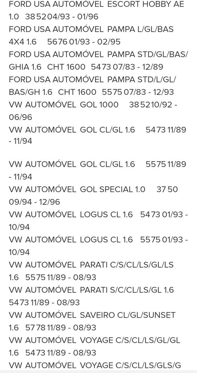Casquillos Árbol Levas Ford Cht Escort Corcel Gol