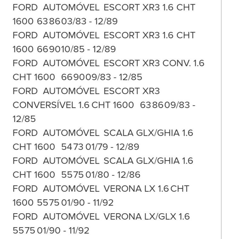 Casquillos Árbol Levas Ford Cht Escort Corcel Gol