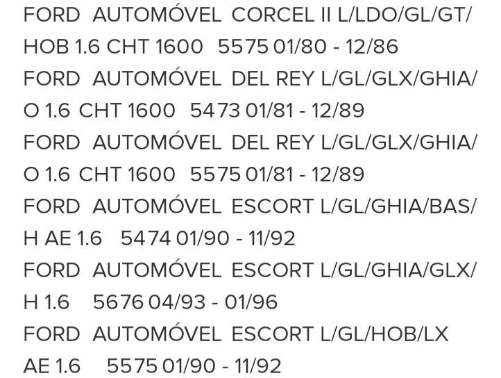 Casquillos Árbol Levas Ford Cht Escort Corcel Gol