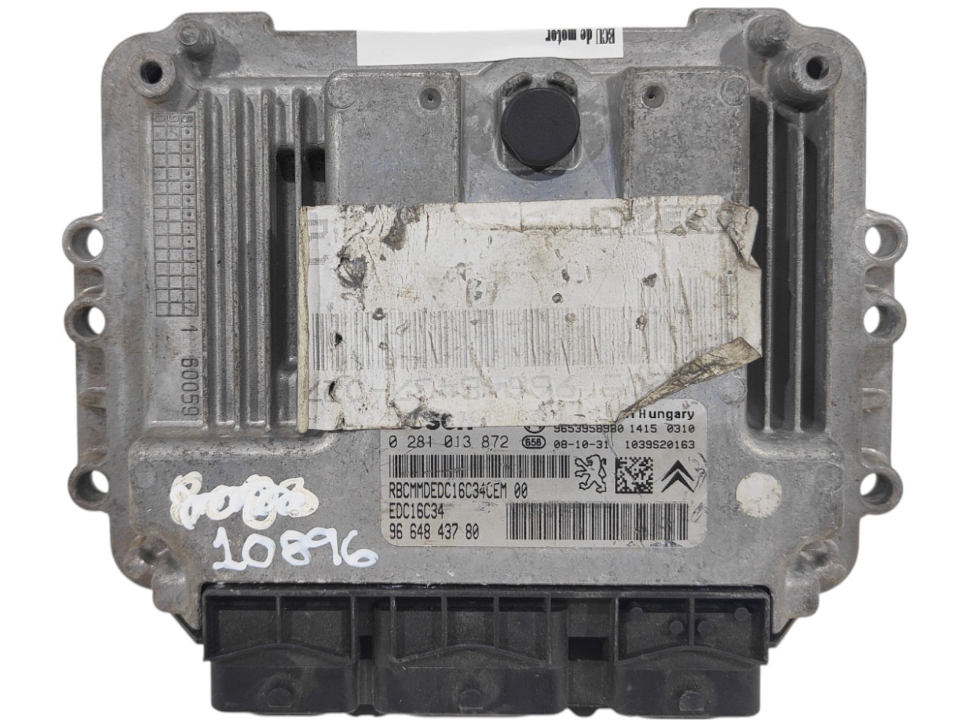 ECU de motor Peugeot Citroen 1.6 HDI 2008, Ref: 10896-K3B6