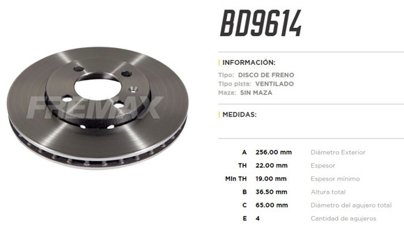 DISCO DE FRENO VW SAVEIRO/UP/GOL GEN 6