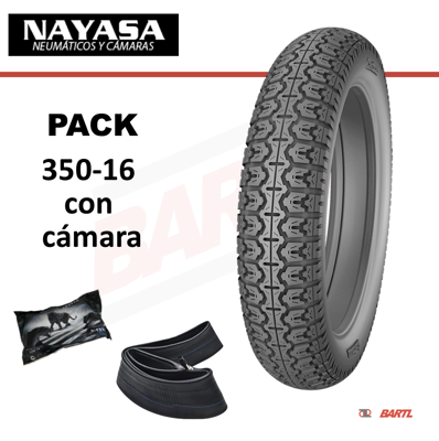 Cubierta Moto 350-16 Nayasa EY210 con cámara