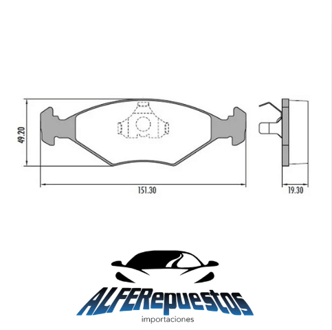 -PASTILLAS FRENO VW GOL/SAVEIRO/SANTANA TEVES