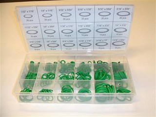 CAJA DE O-RING 270 PIEZAS 7/32 A 11/16 VERDE