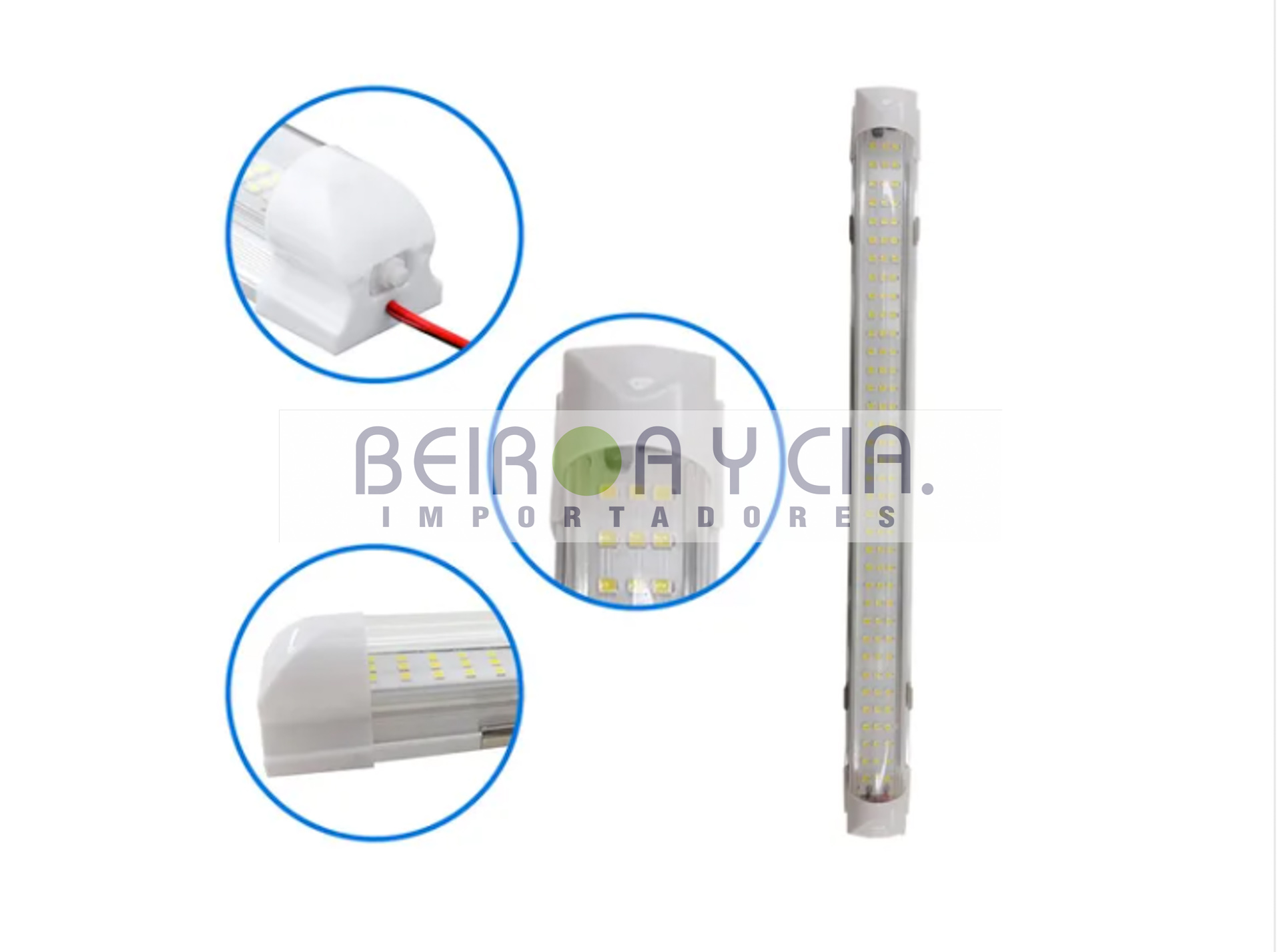 PLAFON XE LED 34CM X 3CM X 3.5 CM 12V/24V C/LLAVE