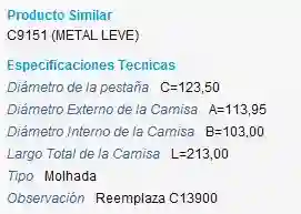 CAMISA (103.00) MWM 4.10T/TCA – 6.10 TCA