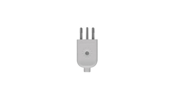 FICHA MACHO BLANCA 3 EN LINEA 10AMP