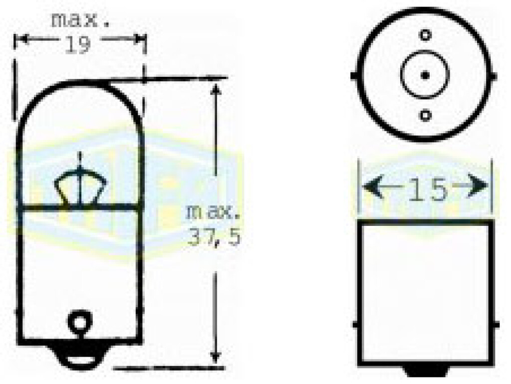 LAMPARA - BAYONETA 12V 5W - BA15S =207HW TRIFA