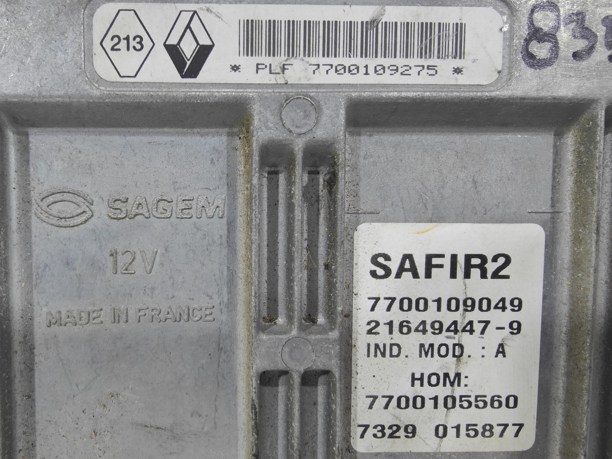 ECU de motor Renault TWINGO 1.2 , Ref: 8359-K3B5