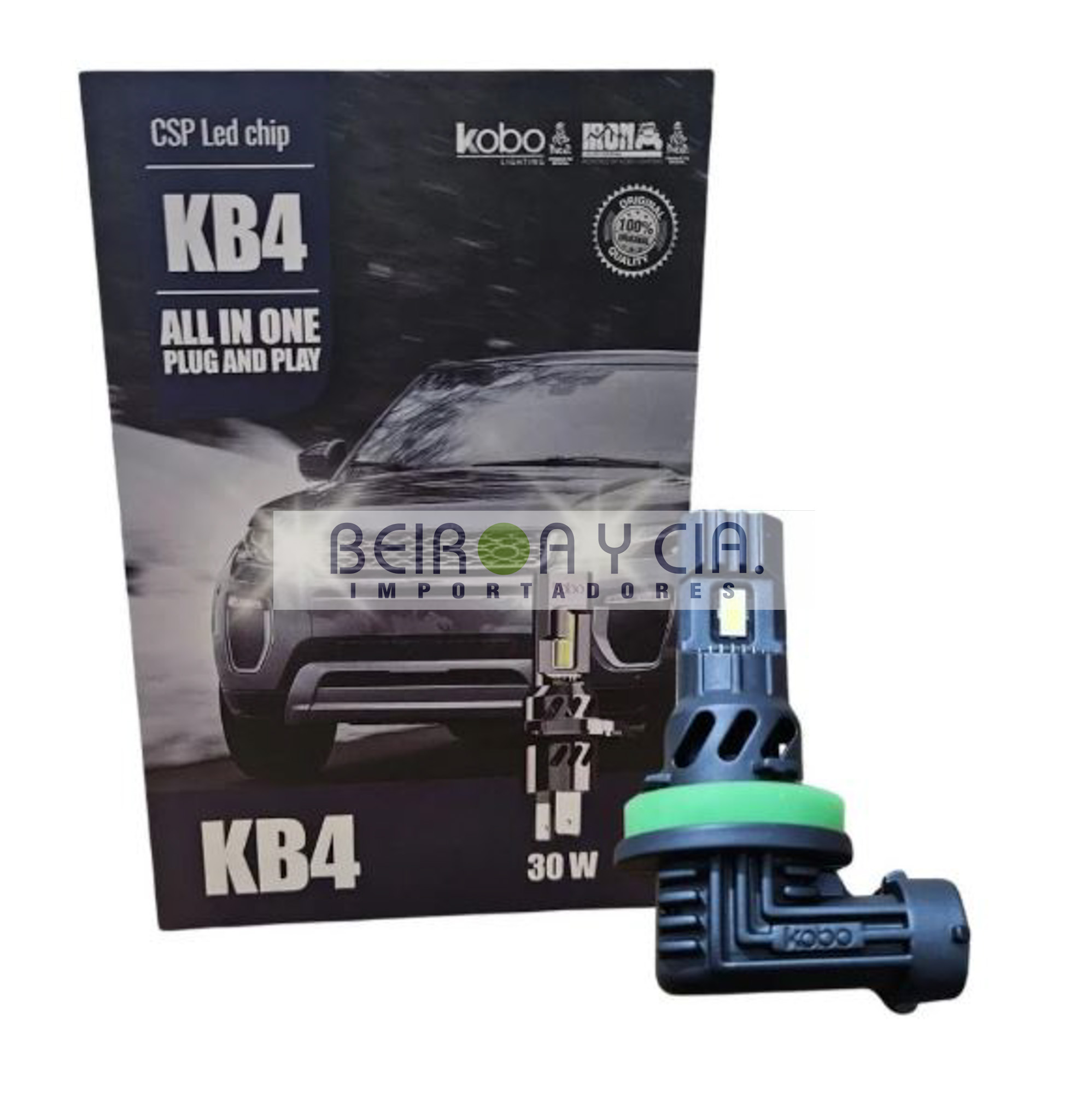 KIT KB4 LED CSP 9006 HB4 12V 40000 LMS ALL IN ONE