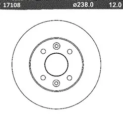 DISCO FRENO (238mm) DEL RENAULT CLIO