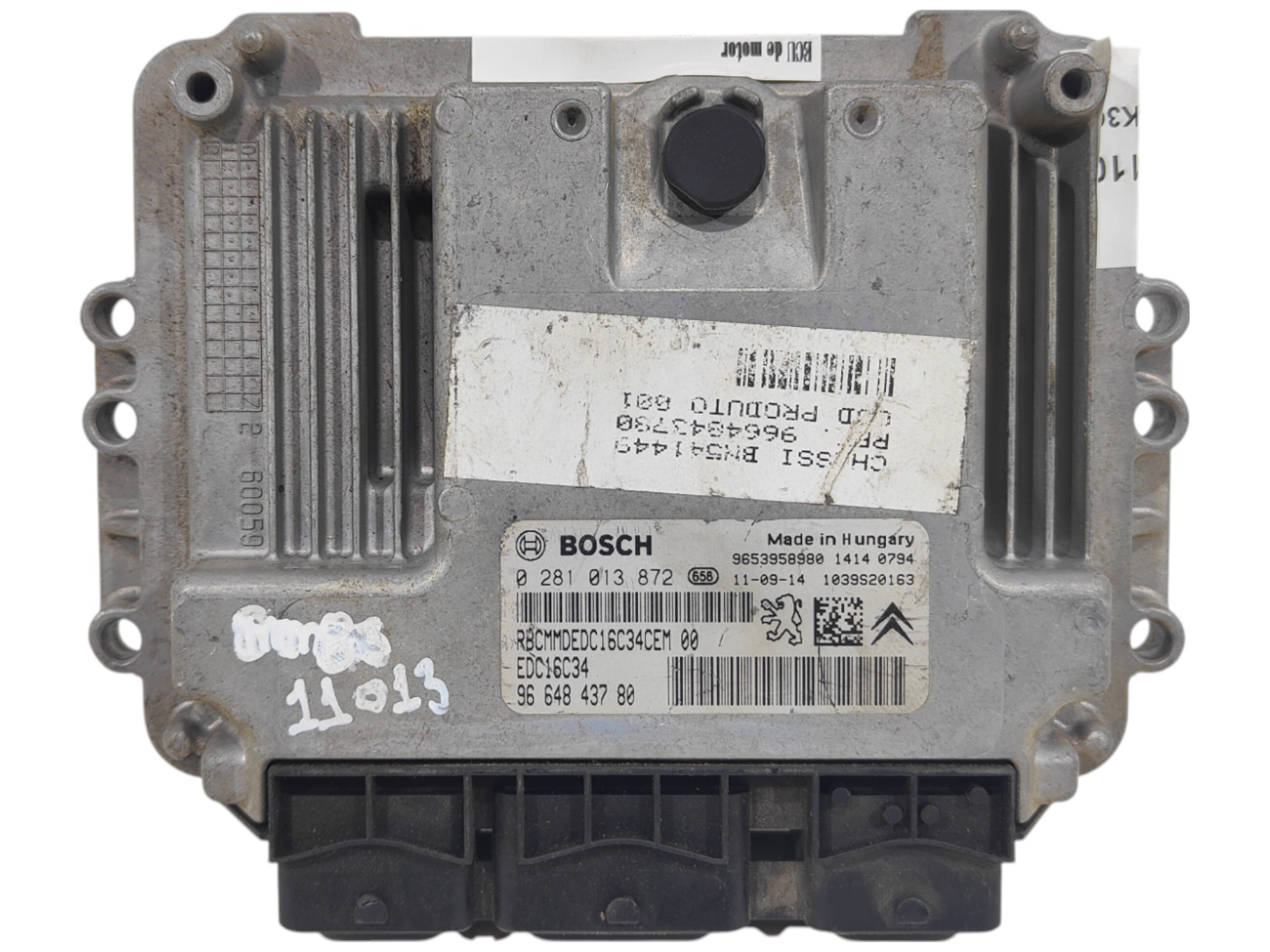ECU de motor Peugeot Citroen 1.6 HDI 2011, Ref: 11013-K3C12