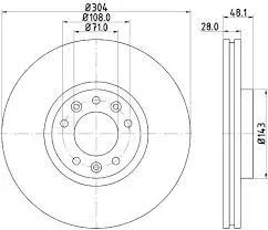 DISCO FRENO (304mm) DEL CITROEN-PEUGEOT 02