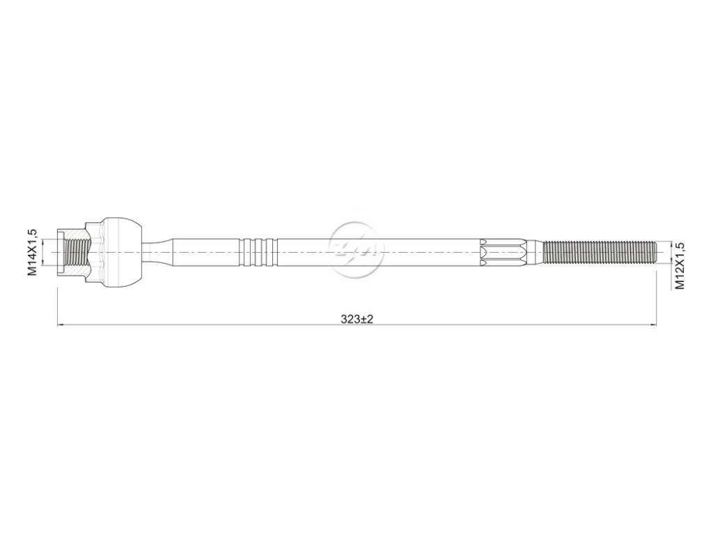 PUNTERO CREMALLERA GM CORSA WAGON /99 12MM