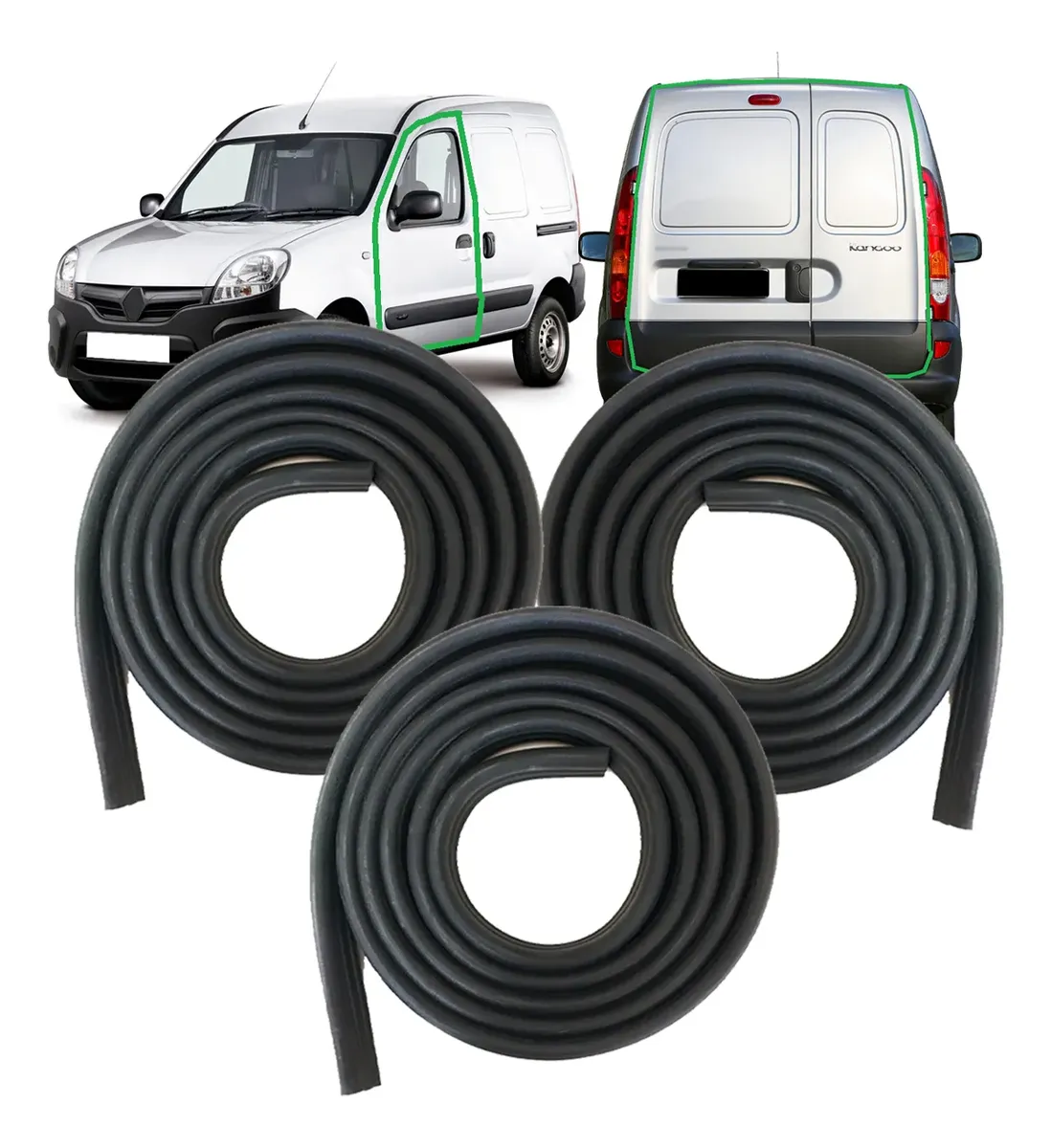 Kit de burletes de goma para puertas y maletero