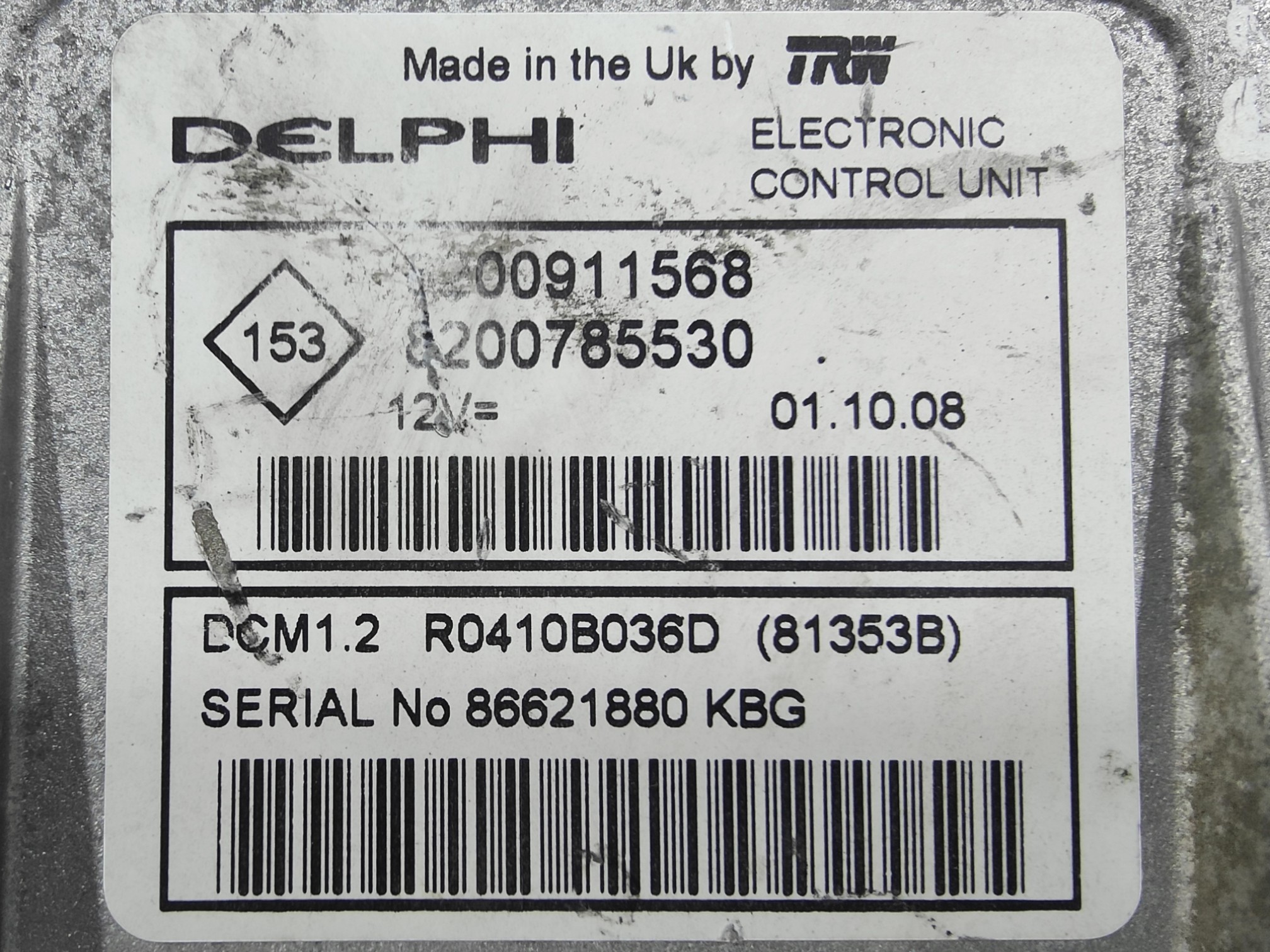 ECU de motor Renault Logan 1.5 dci , Ref: 8313-K3A5