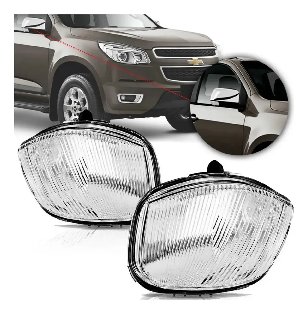 Par luz de giro retrovisor para S10 (Lado Derecho/Izquierdo) – Metagal Original