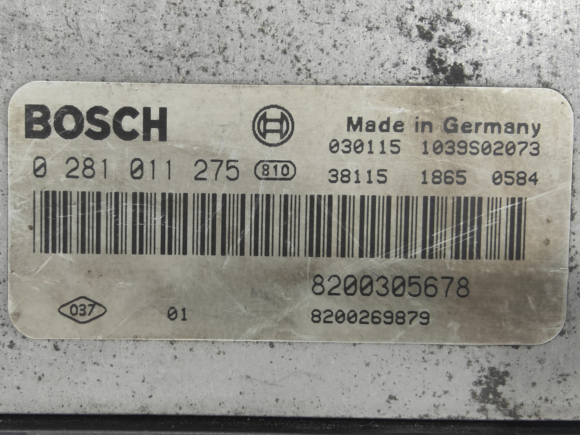ECU de motor Renault MEGANE II SCENIC 1.9 DCI 120HP 2003, Ref: 8179-K3B12