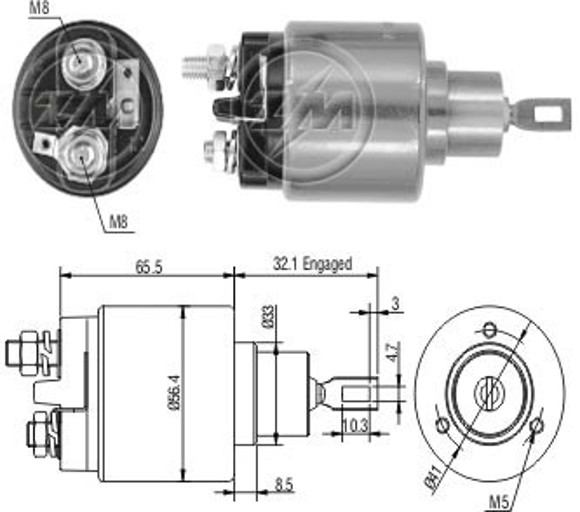 AUTOMATICO ARRANQUE FIAT/VW/CHEVROLET/FORD DIESEL 3 TORNILLO