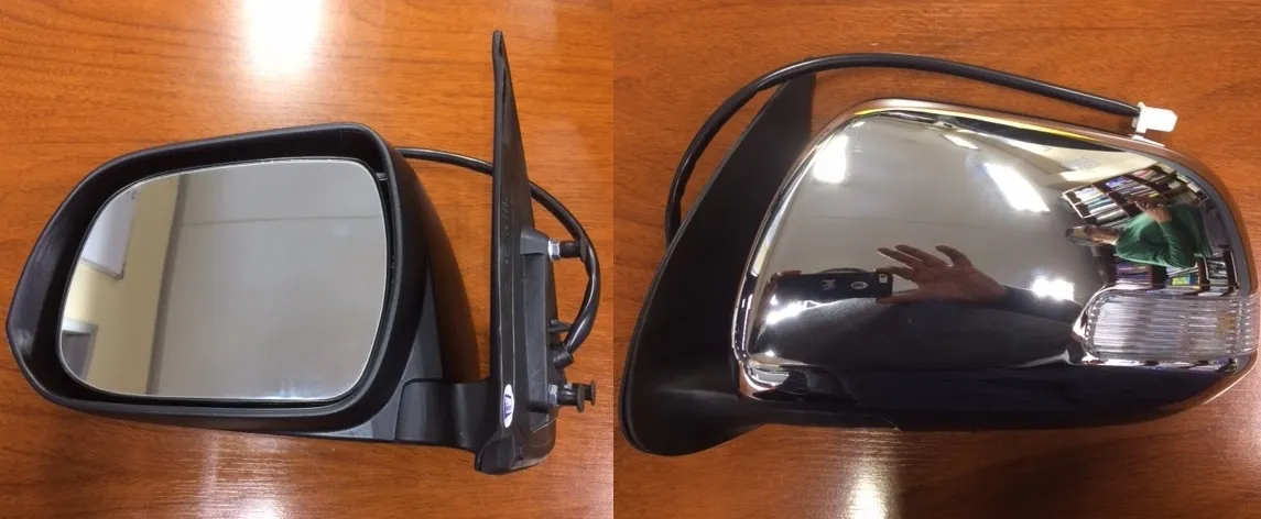 Espejo retrovisor exterior izquierdo eléctrico con desempañador y lente cromado