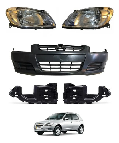 Paragolpe Delantero Chevrolet Celta 07-11 Con Opticas Guias