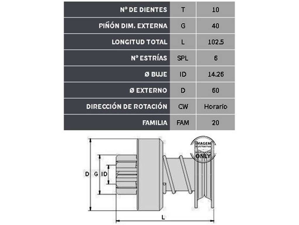 BENDIX LUCAS FO TAMES 10D. 6E