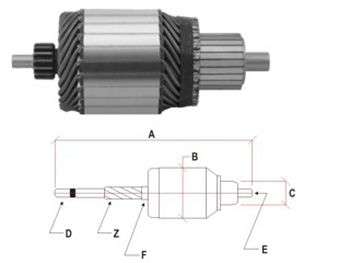 Bobina de arranque para motor diésel con regulador