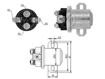 SOLENOIDE DELCO MB ARRANQUE 29MT 12V.