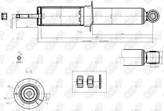 Amortiguador delantero Chevrolet S10