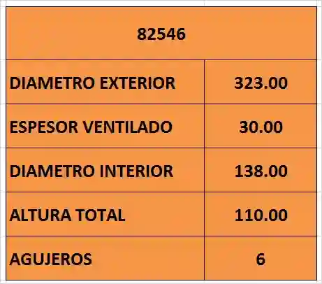 DISCO FRENO 323mm 6 AGUJEROS DEL MB ACCELO 715