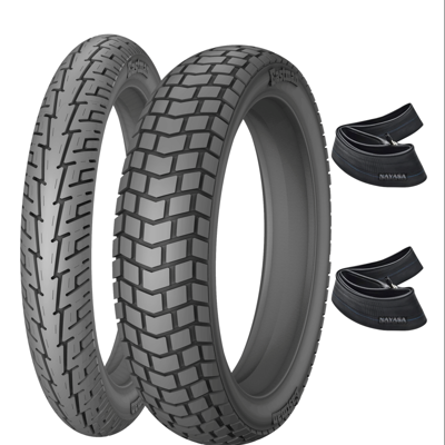 Cubiertas Moto 90/90-18 y 110/90-16 + cámaras Nayasa