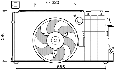 Pantalla de electroventilador
