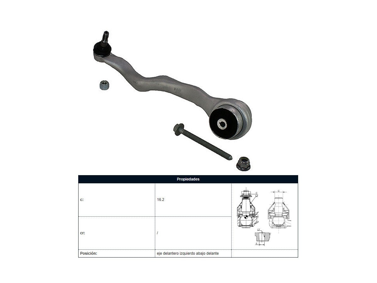 Brazo De Suspensión Del BMW 328I (F30)/330I (F30)/120I (F20)/316I (F30)/118I (F21)/318I (F30)/118I (F20)/220I (F22)/116I (F20)/