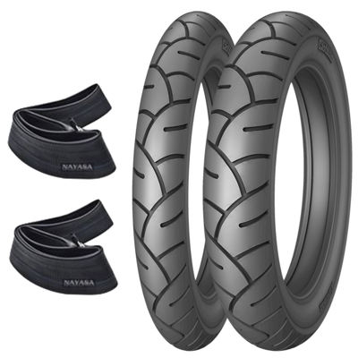 CubiertaS Moto COMBO 275-18 Y 300-18 Nayasa c/cámaras Ey029