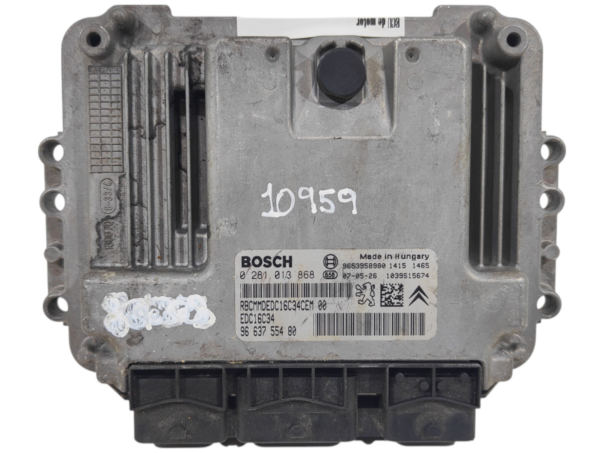 ECU de motor Peugeot 207 1.6 HDI 2007, Ref: 10959-K3B9
