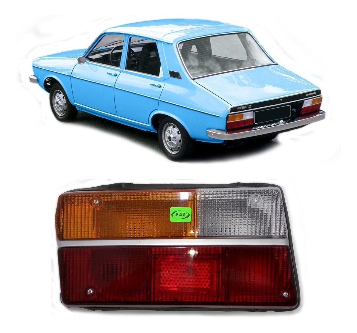 Faro trasero Renault 12 izquierdo Completo con Portalamparas