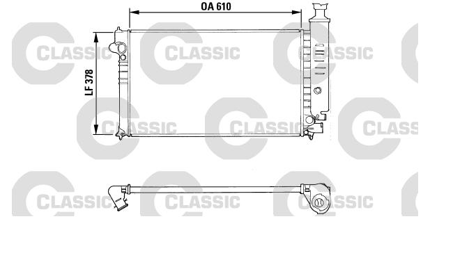 RADIADOR AGUA MOTOR PEUGEOT 405 DIESEL ACOPLE COMUN VALEO [VALEO]
