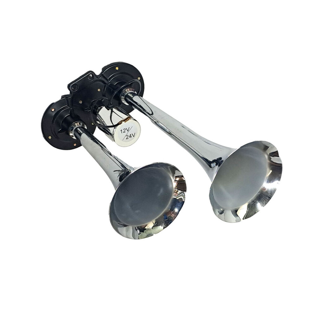 Bocina de aire cromada con electroválvula