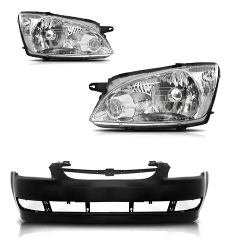 Kit Paragolpe Y Semiopticas Chevrolet Corsa Classic 09 Al 15