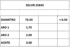 AROS 76.5mm VW GOL 1.6D 0.50 CTI