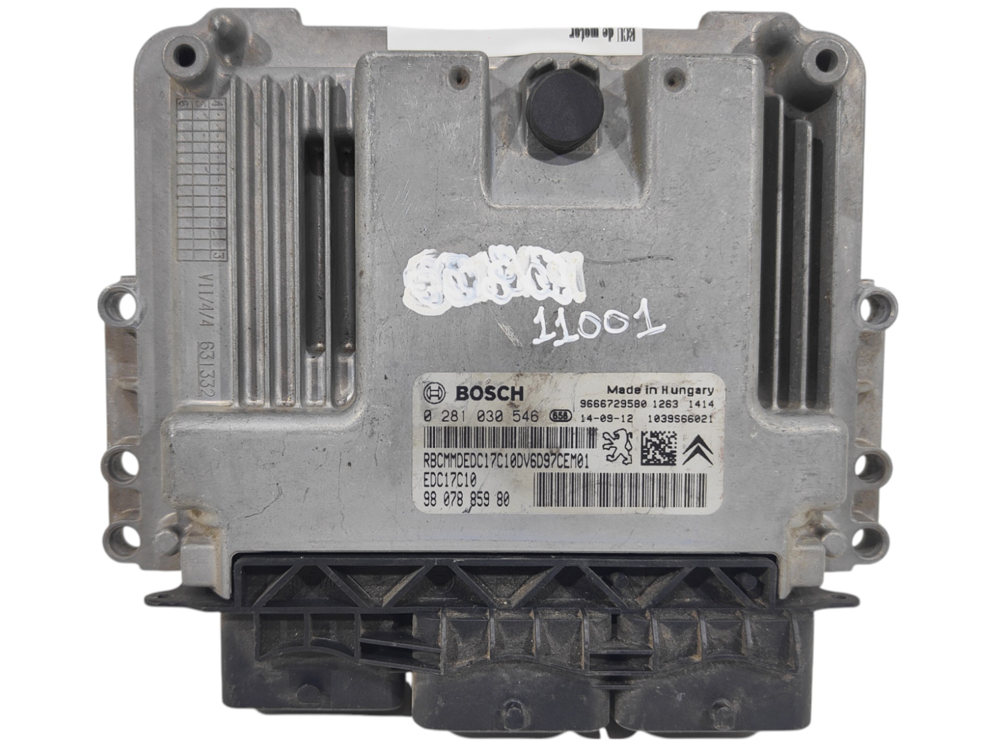 ECU de motor Peugeot Citroen 1.6 HDI 2014, Ref: 11001-K3C12