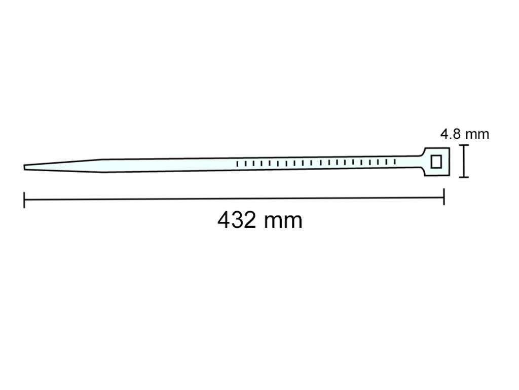 ABRAZADERA PRECINTO 432X4.8MM C/U