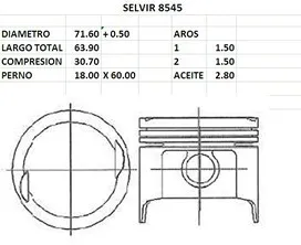 PISTONES  71.60mm DAIHATSU CUORE-VAN 81 0.50
