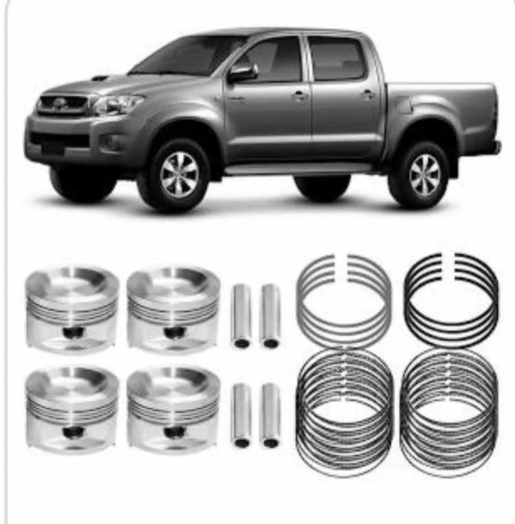Juego de Pistones Estándar con Anillos de Segmentos Camisas Hilux 3.0 2005 a 2015