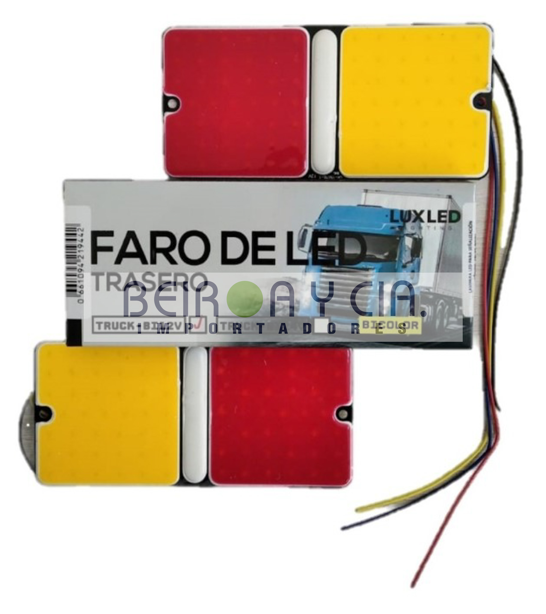 FAROL IMP. LED JGO. TRASERO ROJO/AMBAR 15CMX7CM