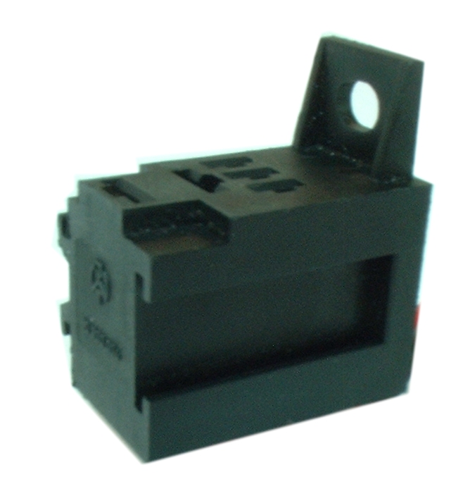 Conector con oreja de fijación para relay miniaturizado de 4 cables