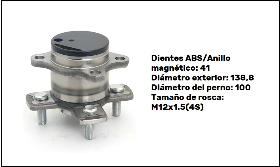 MAZA RUEDA TRA C/RULEMAN HONDA FIT 15 C/ABS)