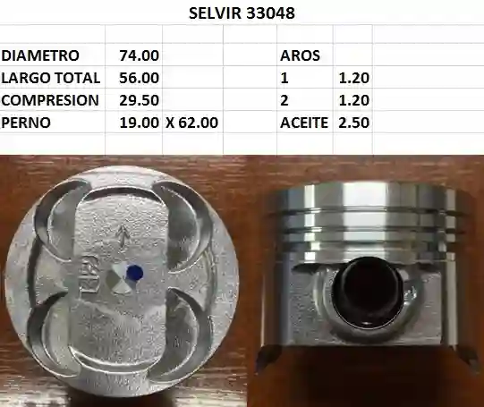PISTONES 74mm DFSK 1.3 STD