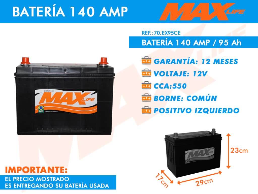 Batería de arranque automotriz